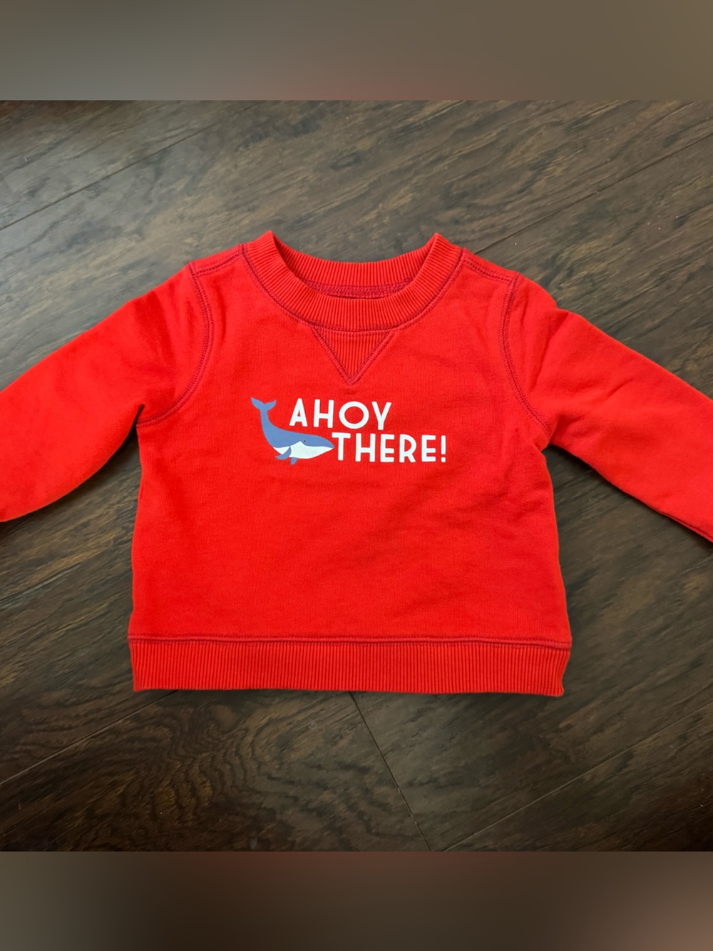 NWOT Janie and Jack Kids Ahoy There Whale Sweatshirt